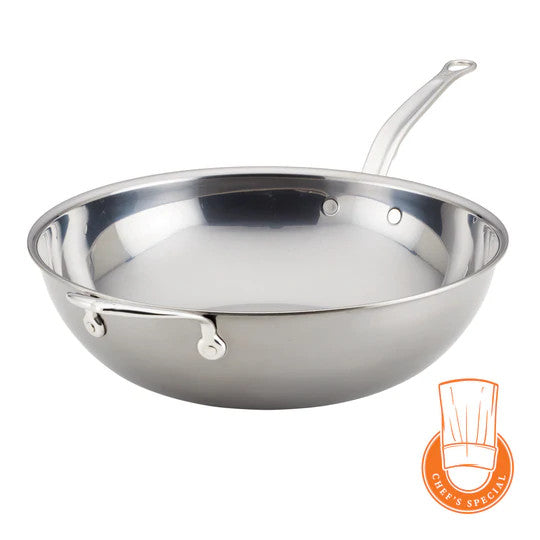 Hestan NanoBond Titanium Stainless Steel Chef Pan 14 inch - 7.5 qt