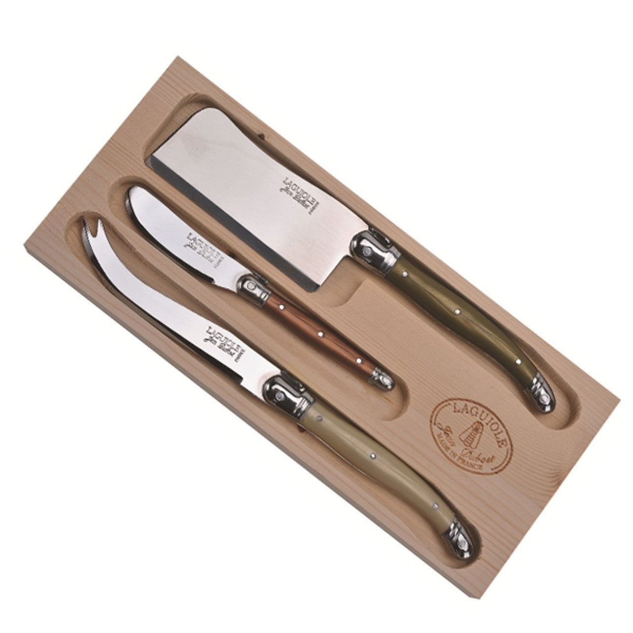 Jean Dubost 3-Piece Cheese Set in Box - Mineral Handles – The
