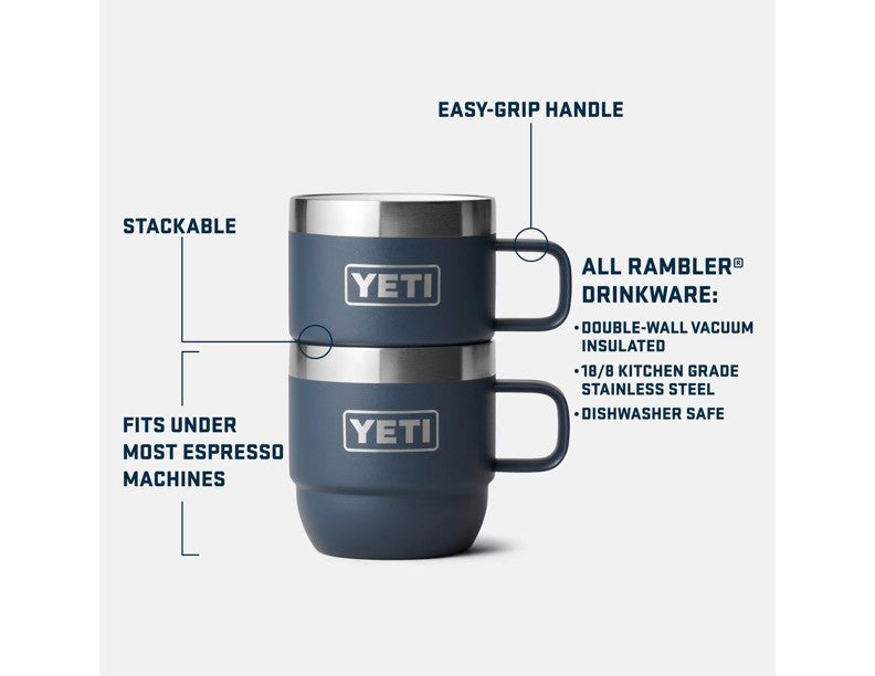 【新品未使用】YETI RAMBLER 6oz スタッカブルマグ 2個セット YETI 6 Ounce Stackable Mugs - Set of 2 – The Cook's Warehouse