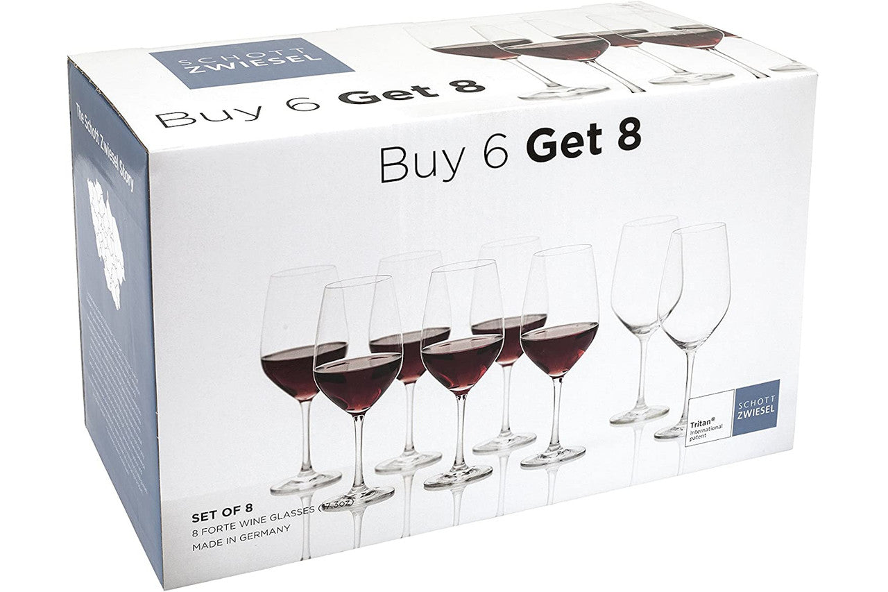 Schott Zwiesel Forte Red Wine Glasses - Set of 8 – The Cook's
