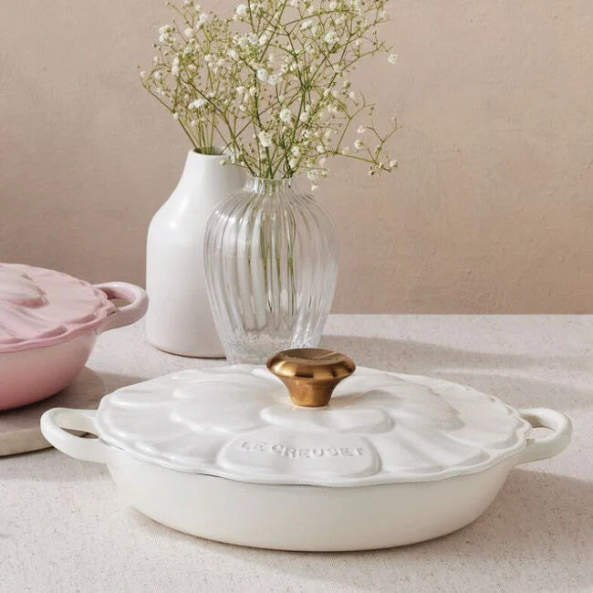 Le Creuset Signature Petal 2.25 Qt. Braiser - White – The Cook's