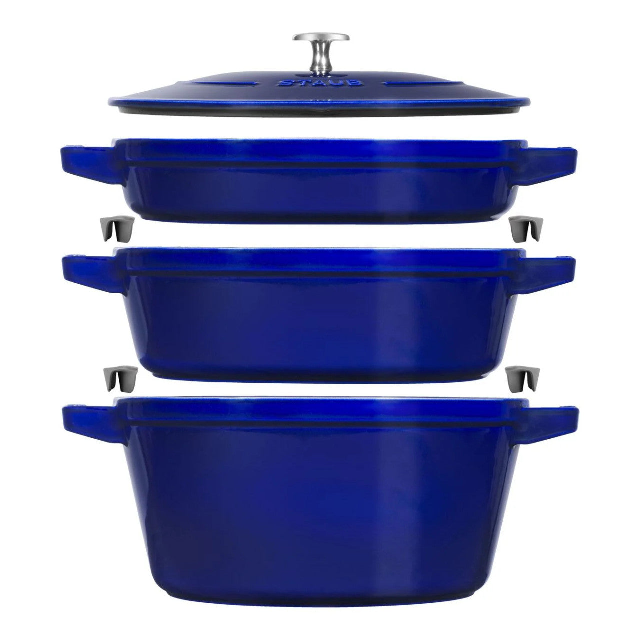 Staub 4 Piece Cast Iron Stackable Set - Dark Blue – The Cook's