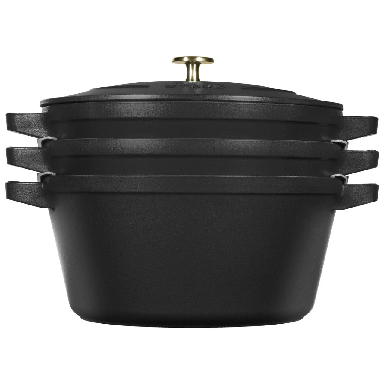Staub 4 Piece Cast Iron Stackable Set - Matte Black – The Cook's