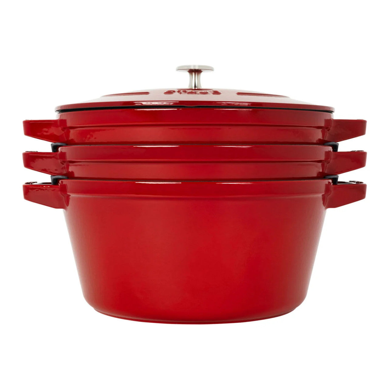 Staub 4 Piece Cast Iron Stackable Set - Cherry – The Cook's Warehouse