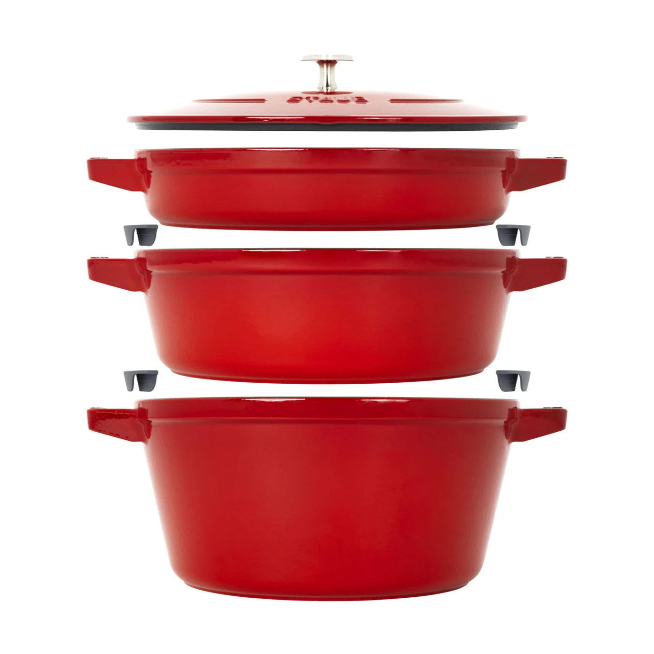 Staub 4 Piece Cast Iron Stackable Set - Cherry – The Cook's Warehouse
