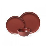 Casafina Pacifica 12 Piece Dinnerware Set With Cereal Bowl - Cayenne