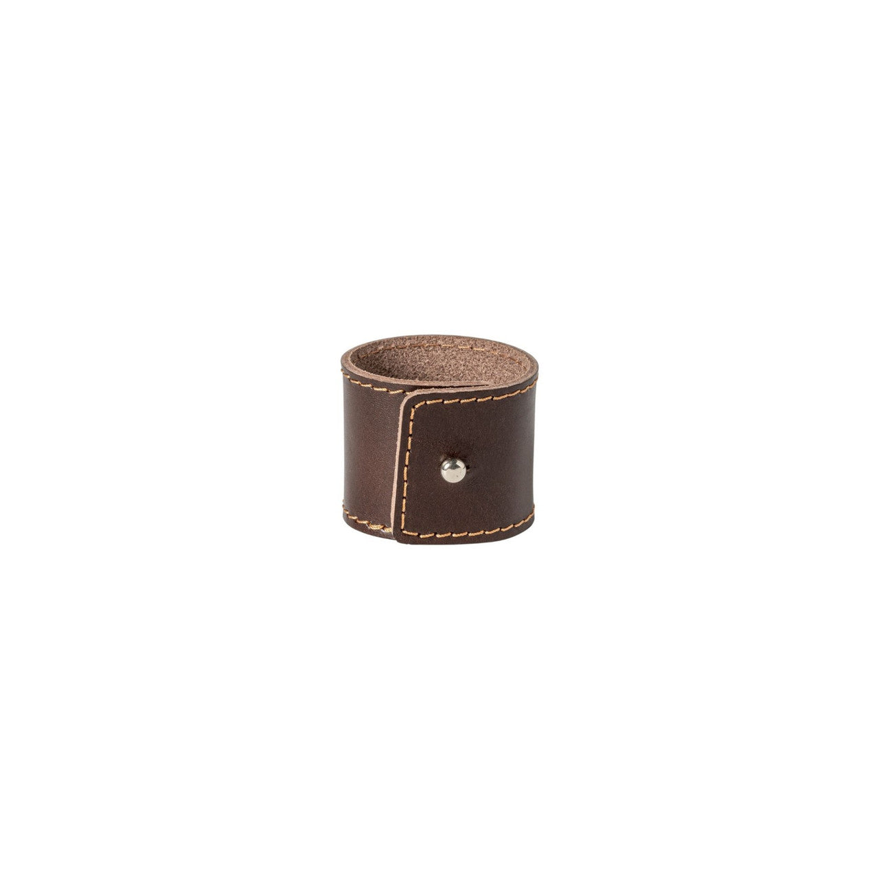 Casafina Set of 4 Leather Napkin Rings - Brown
