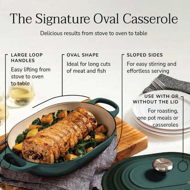 Le Creuset Enameled Cast Iron 3.75 qt. Covered Oval Casserole - White
