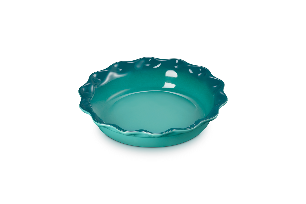 Le Creuset Stoneware 9 inch Fluted Pie Dish - Riviera