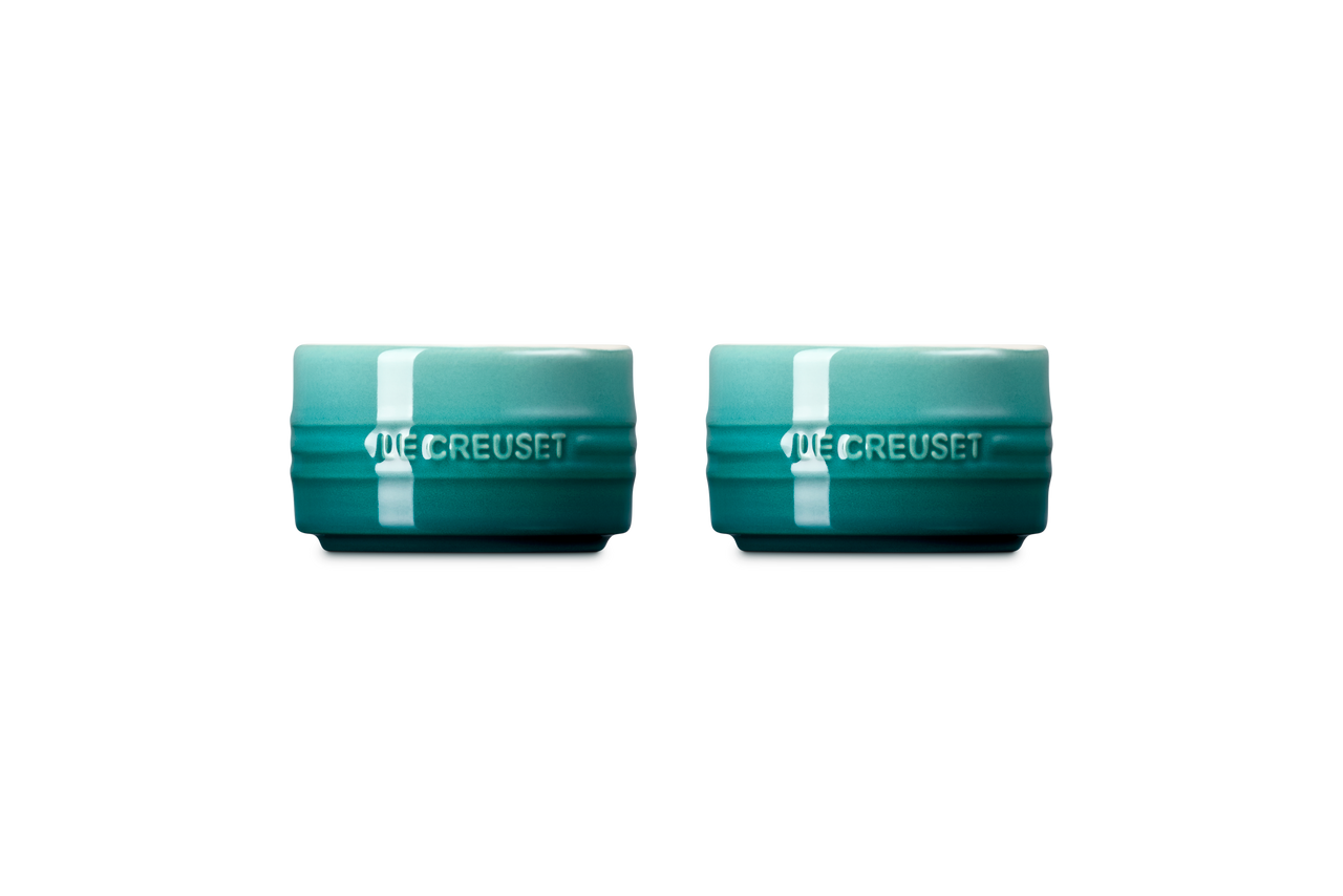 Le Creuset Straight Wall Stackable Ramekins - Set of 2 - Riviera