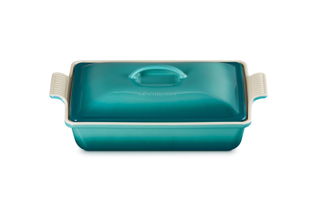 Le Creuset Stoneware Heritage 4 qt. Covered Rectangular Casserole - Riviera