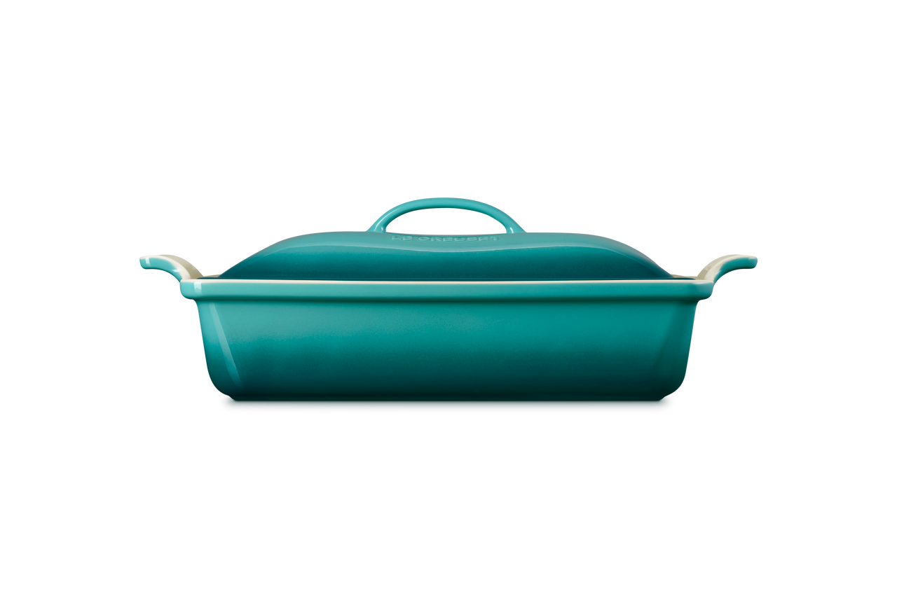 Le Creuset Stoneware Heritage 4 qt. Covered Rectangular Casserole - Riviera