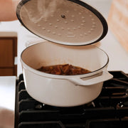 Made In Round Enameled Cast Iron 5.5 qt. Dutch Oven - White