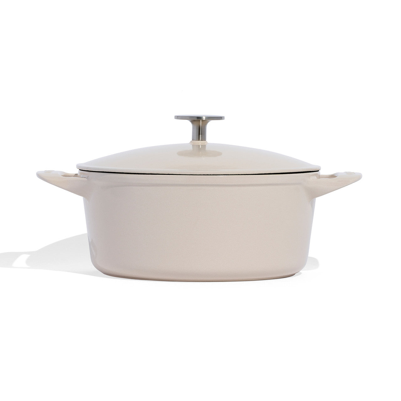 Made In Round Enameled Cast Iron 5.5 qt. Dutch Oven - White