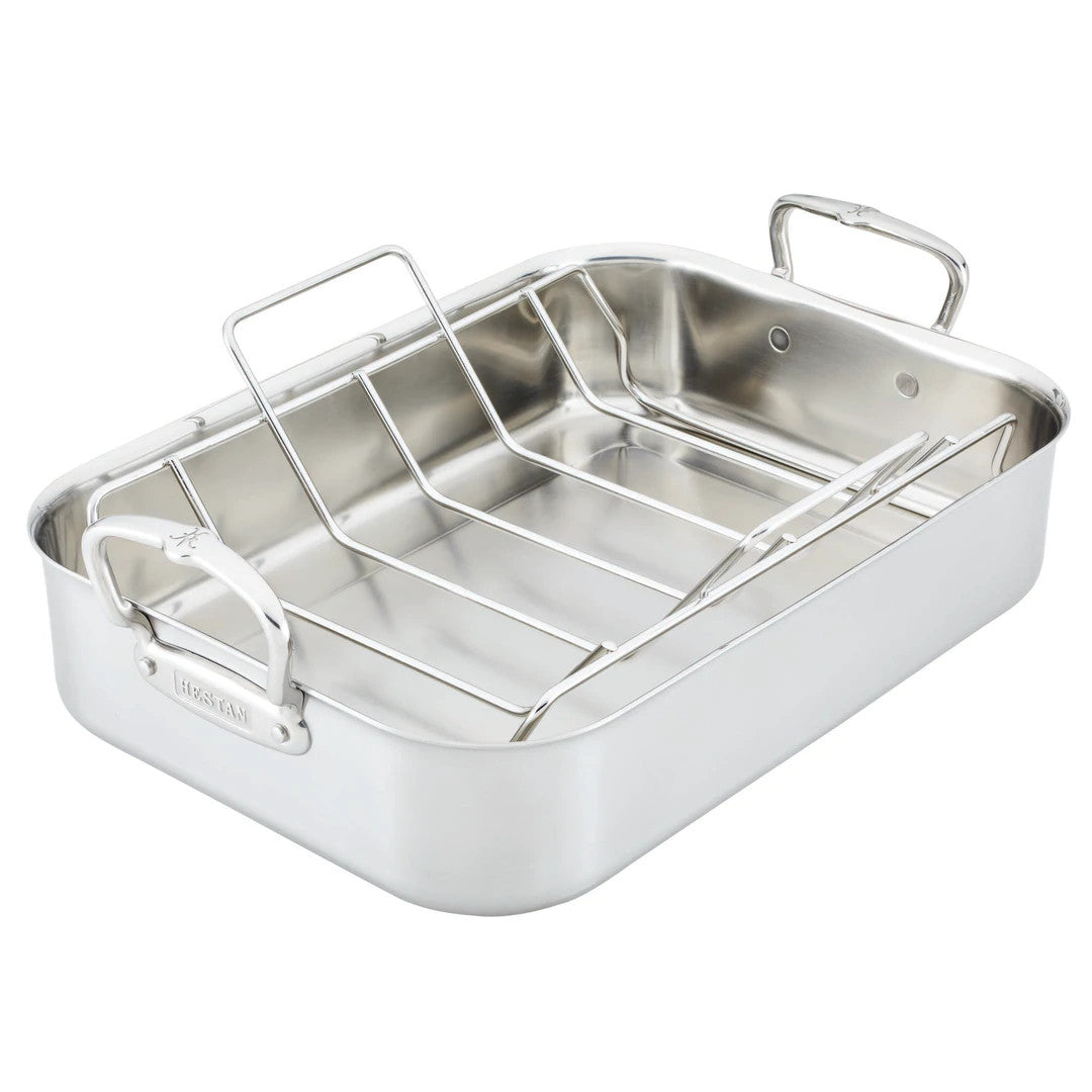 Hestan Provisions Classic Clad 14.5 x 12 inch Roaster with Rack