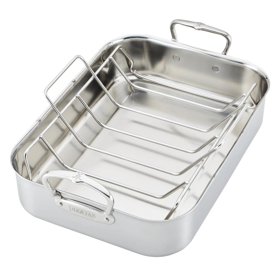 Hestan Provisions Classic Clad 16.5 x 12.5 inch Roaster with Rack
