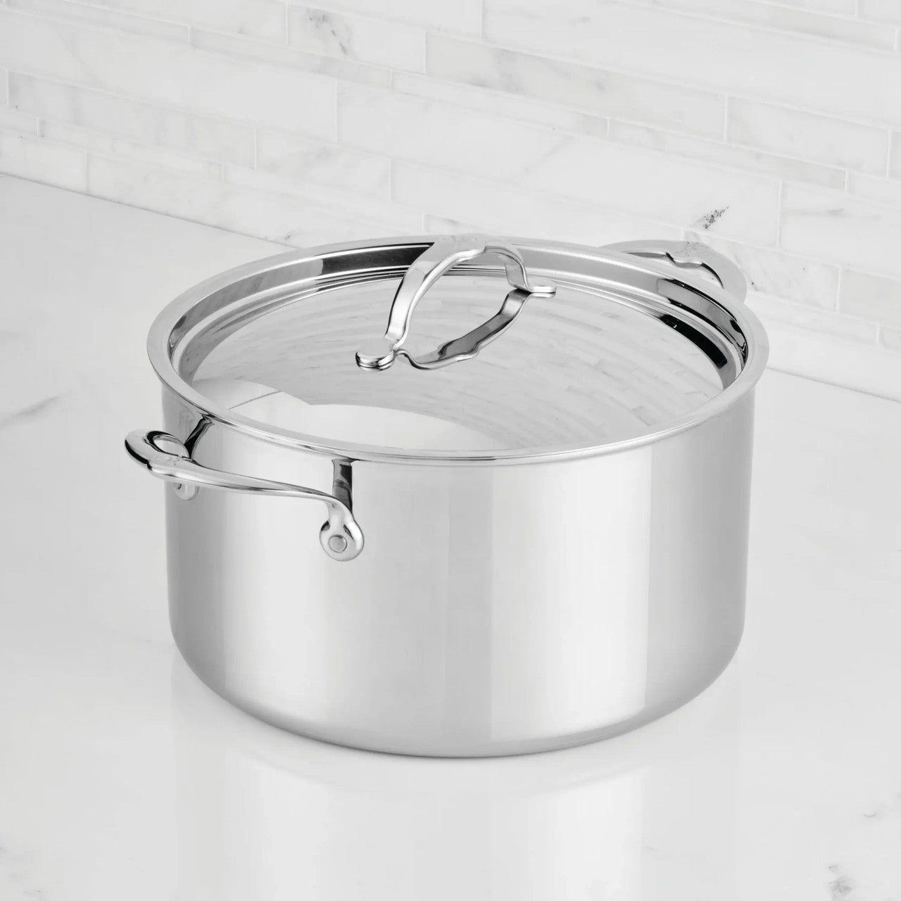 Hestan ProBond Luxe Polished Clad 12 Qt. Stockpot with Lid