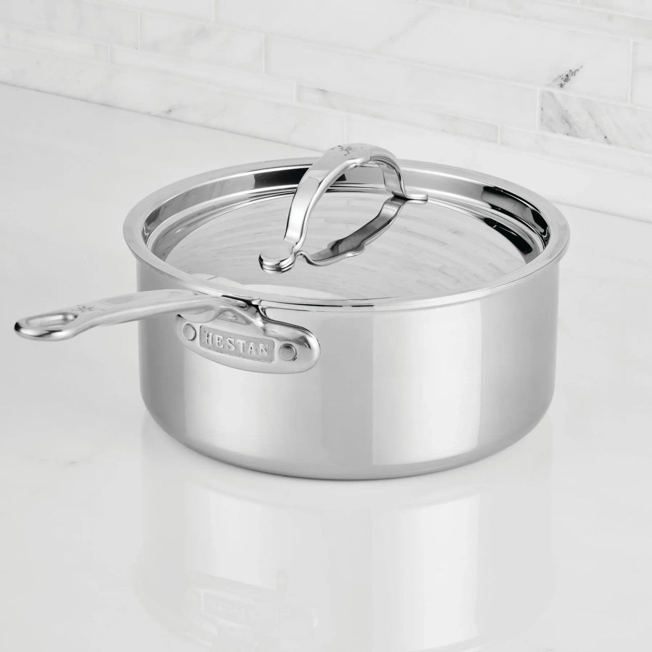 Hestan ProBond Luxe Polished Clad 3 Qt. Sauce Pan with Lid
