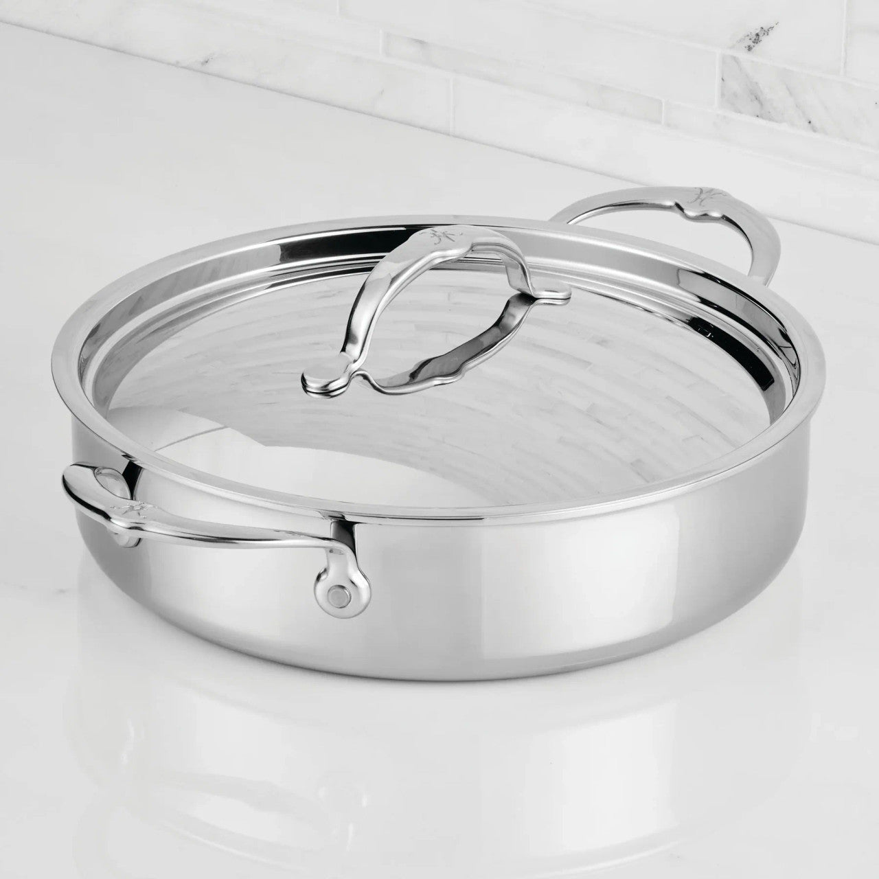 Hestan ProBond Luxe Polished Clad 6 Qt. Rondeau with Lid