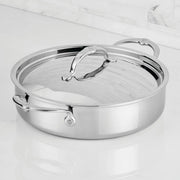Hestan ProBond Luxe Polished Clad 6 Qt. Rondeau with Lid