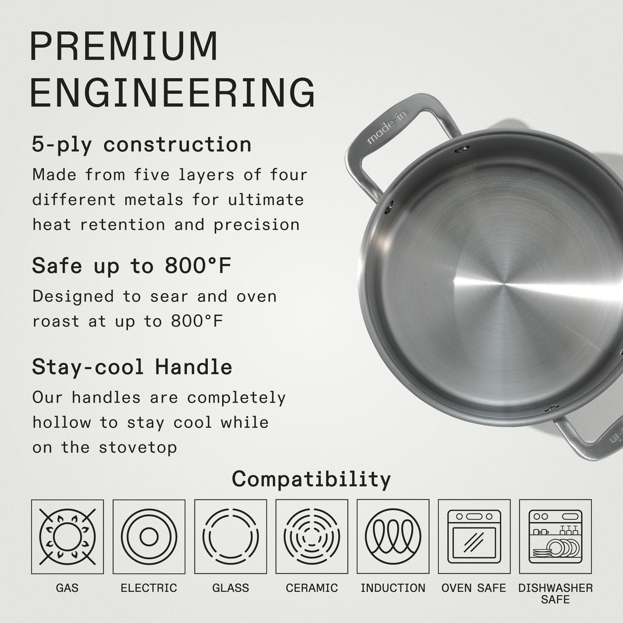 Made In Stainless Clad Stock Pots