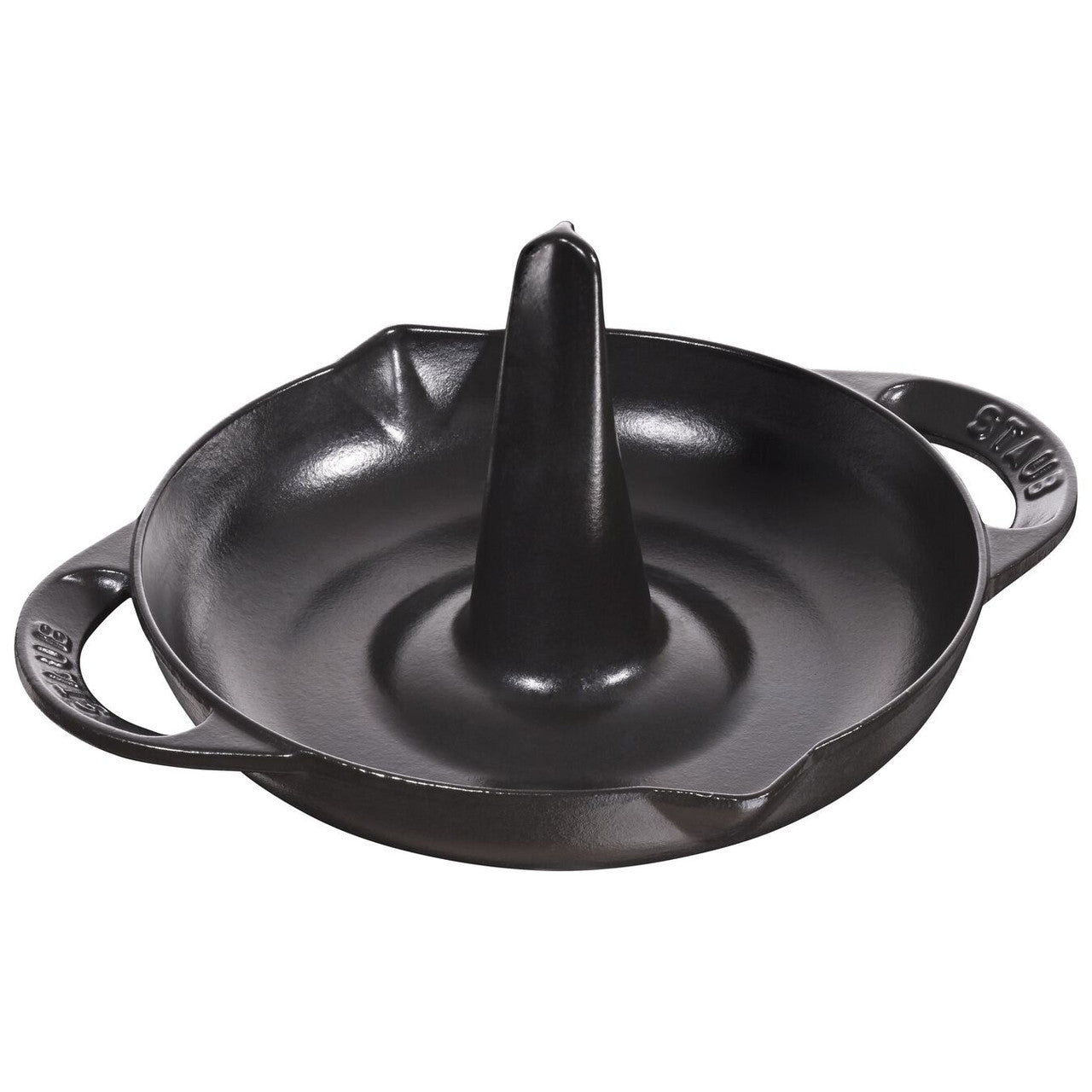 Staub Cast Iron 9.5 inch Vertical Chicken Roaster Matte Black
