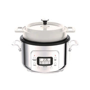 All-Clad Stainless Steel 5 Quart 6-in-1 Digital Slow Cooker with Removable Cast Iron Pot