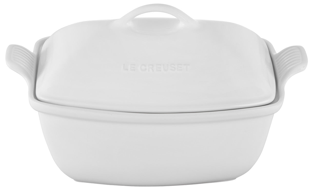 Le Creuset 4.5 qt. Deep Covered Rectangular Baker - White