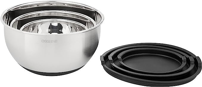 OGGI Stainless Steel Mixing Bowl Set with Lids