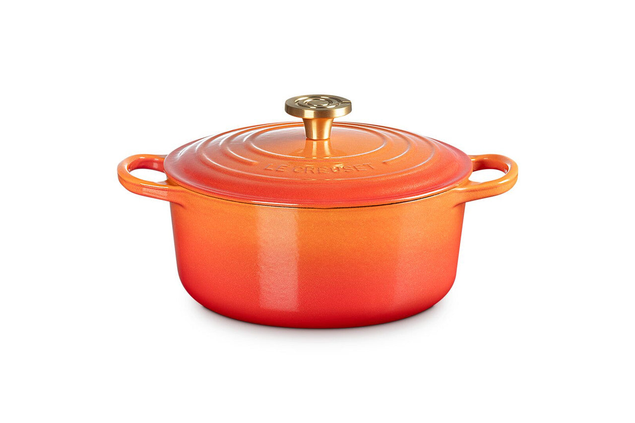 Le Creuset Limited Edition Signature Cast Iron 4.5 qt. Round Oven - Flamme Doree