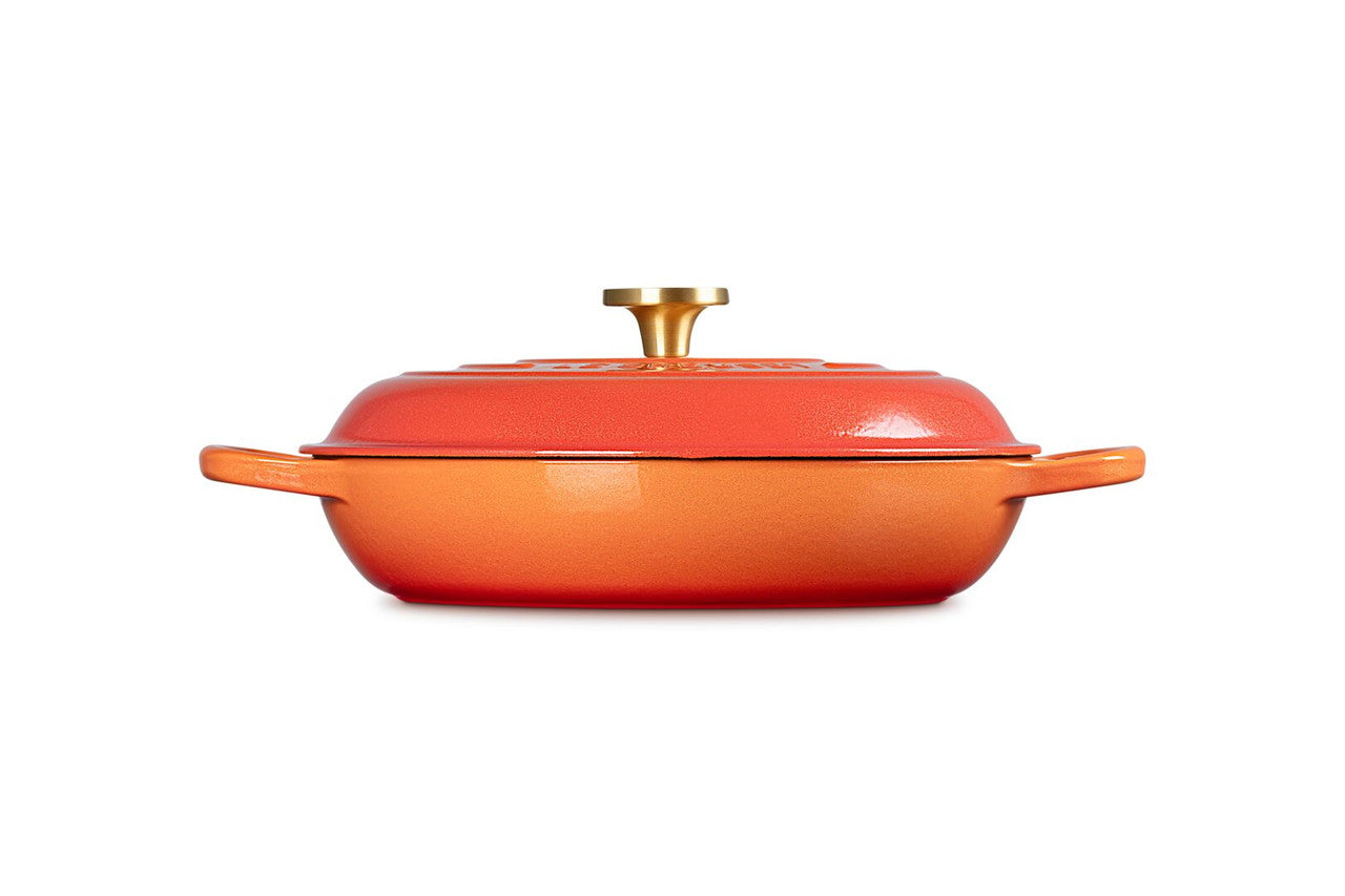 Le Creuset Limited Edition Signature Cast Iron 3.5 qt. Braiser - Flamme Doree