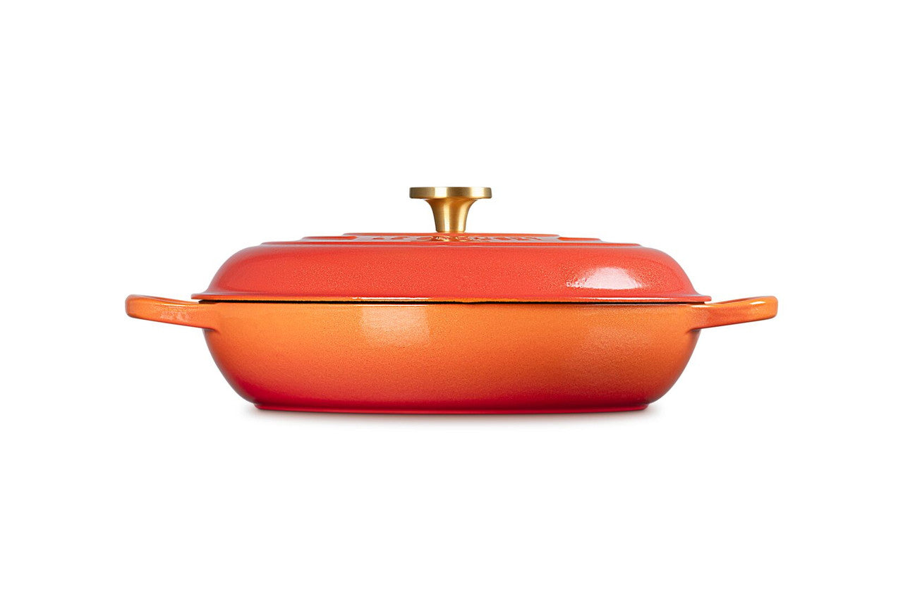 Le Creuset Limited Edition Signature Cast Iron 5 qt. Braiser - Flamme Doree