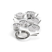 All-Clad D3 Stainless 14-Piece Cookware Set with Pour Lips