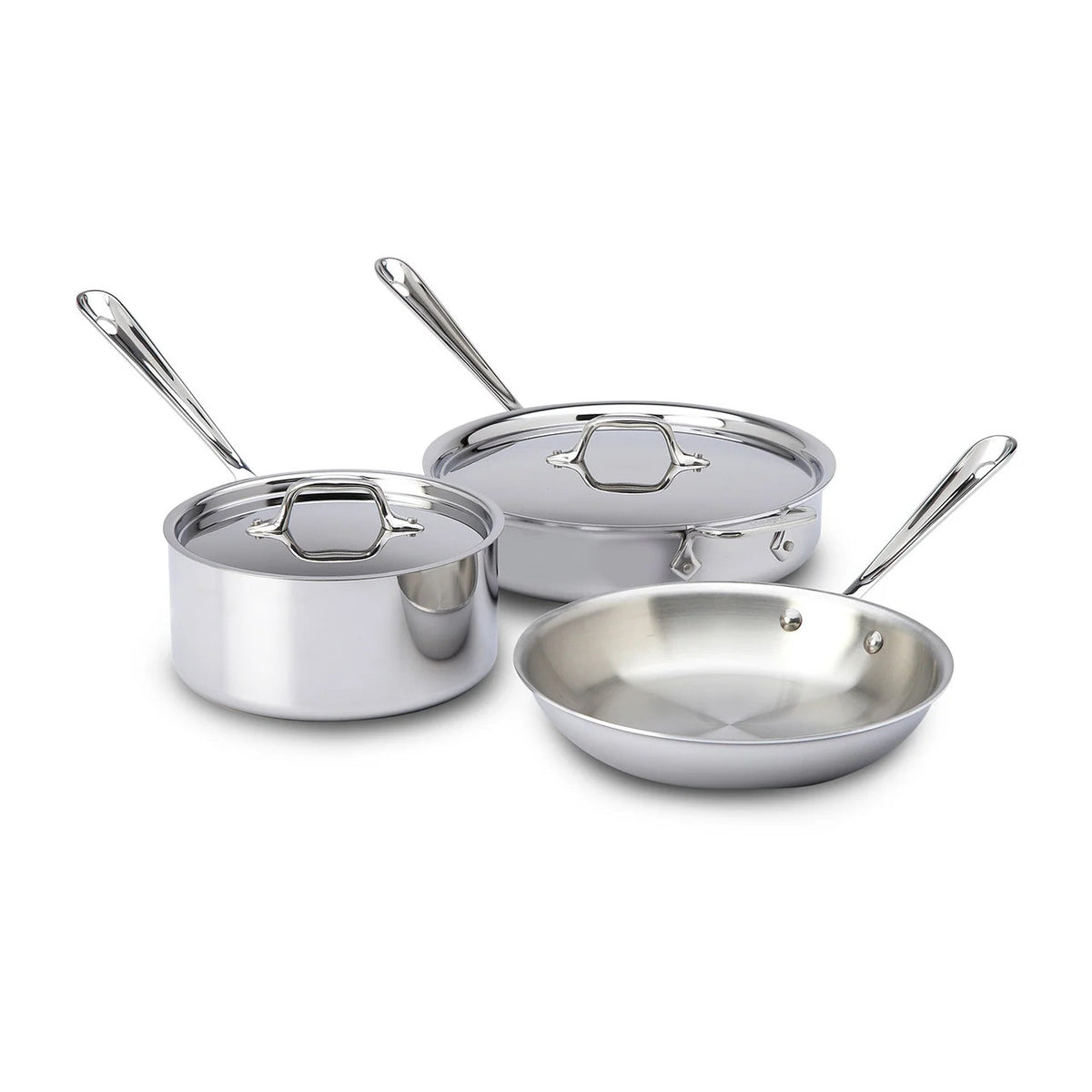 All-Clad D3 Stainless 5-Piece Starter Cookware Set