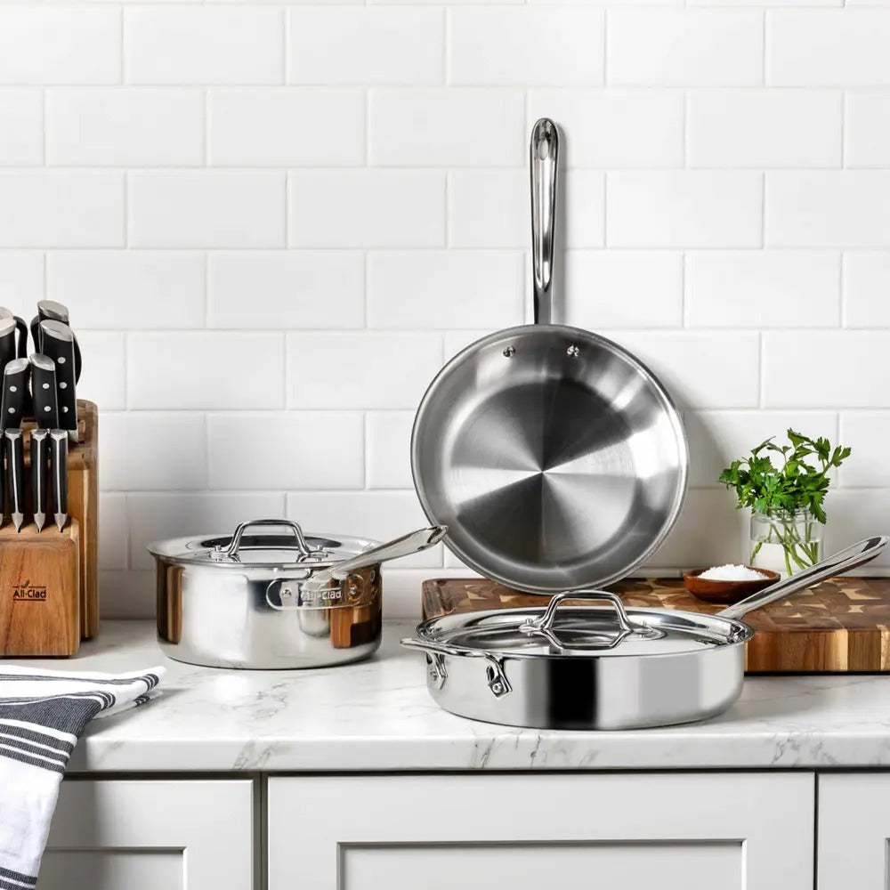 All-Clad D3 Stainless 5-Piece Starter Cookware Set