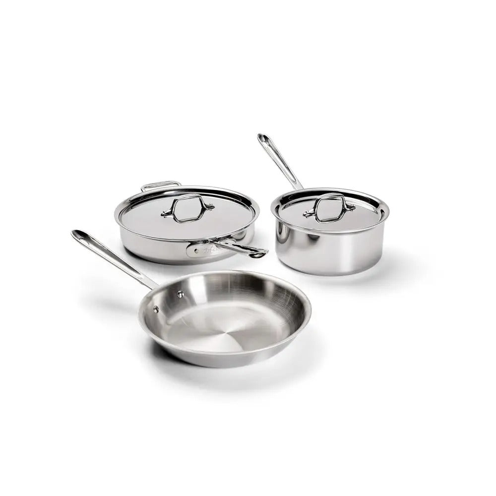 All-Clad D3 Stainless 5-Piece Starter Cookware Set