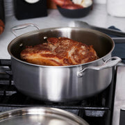 EATER + Heritage Steel Stainless Steel 6 qt. Rondeau with Lid