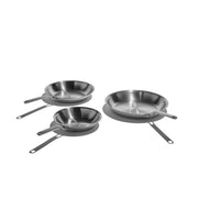 EATER + Heritage Steel Stainless Steel 3 Piece Fry Pan Set
