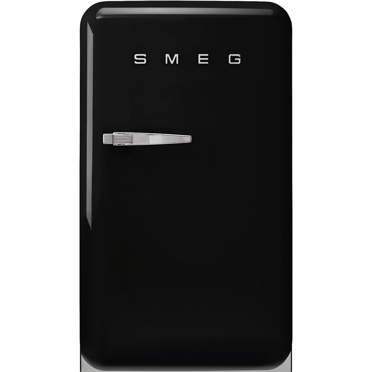 SMEG 50's Retro Style FAB10 Mini Fridge with Internal Freezer Compartment - Black, Right Hinge