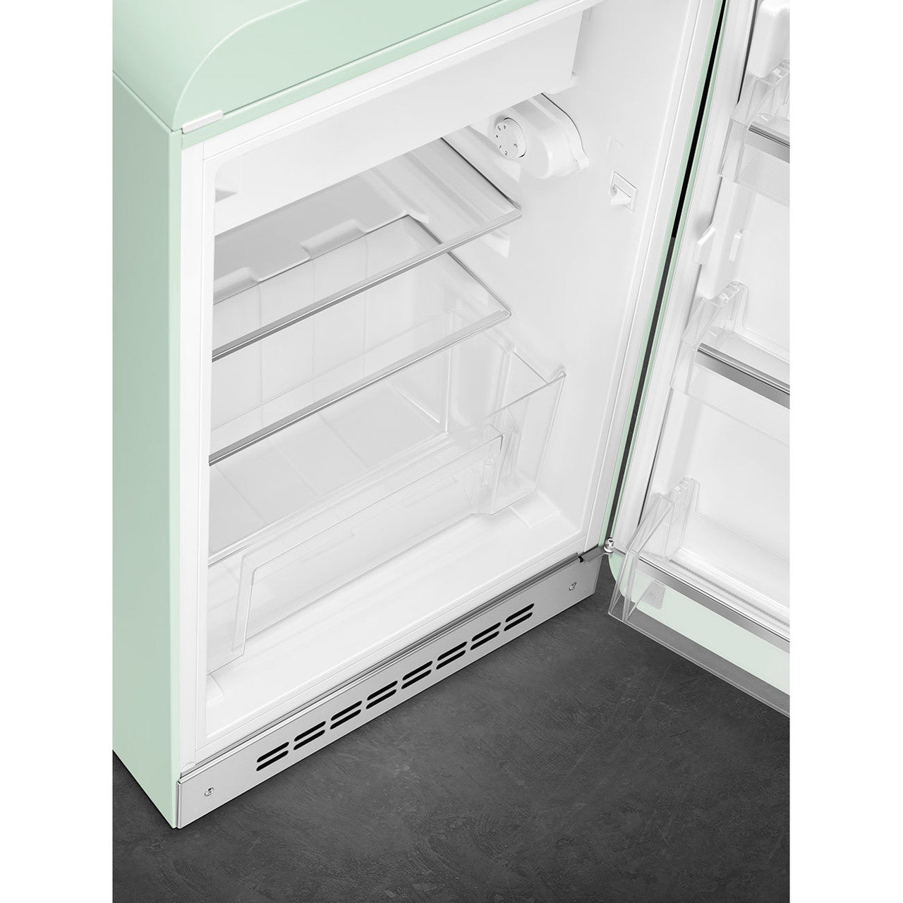 SMEG 50's Retro Style FAB10 Mini Fridge with Internal Freezer Compartment - Pastel Green, Right Hinge