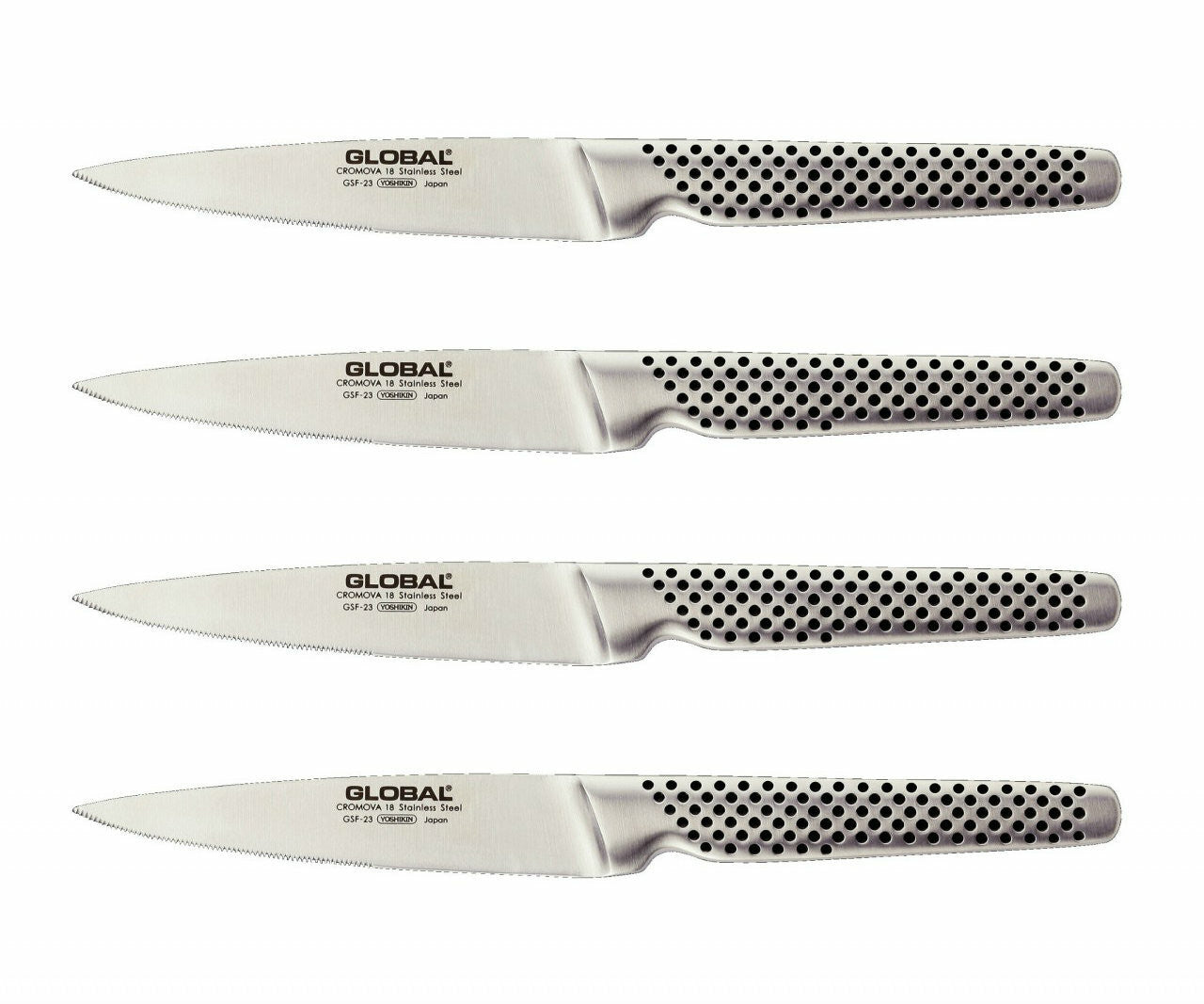 Global Classic 4 Piece Serrated Steak Knife Set
