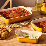 Le Creuset Heritage 3 Piece Rectangular Baking Dish Set - Nectar