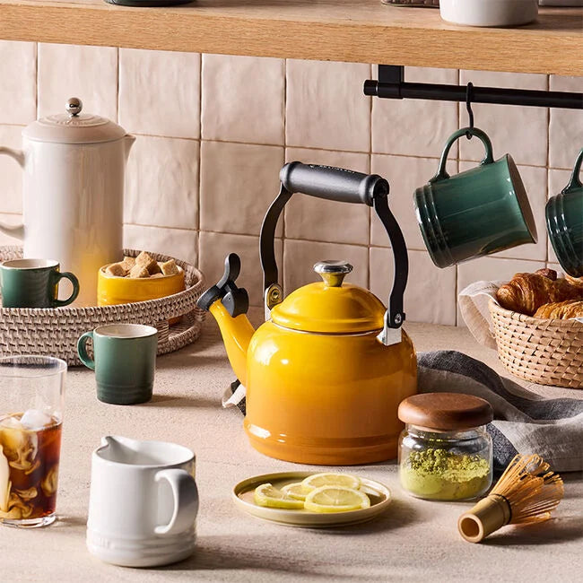 Le Creuset Enamel on Steel 1.25 qt. Demi Tea Kettle - Nectar