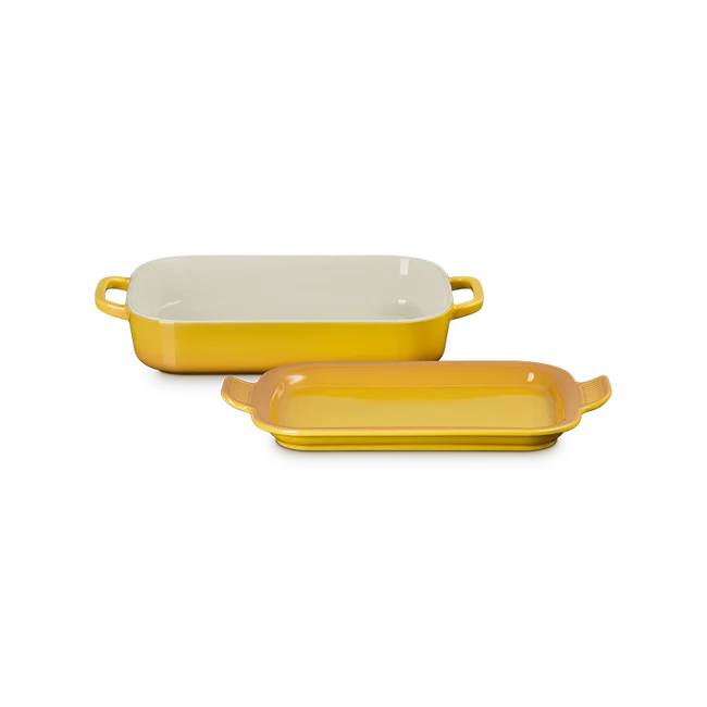 Le Creuset Heritage Rectangular Dish with Platter Lid - Nectar