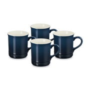 Le Creuset Stoneware Classic Set of (4) Coffee Mugs - Nuit