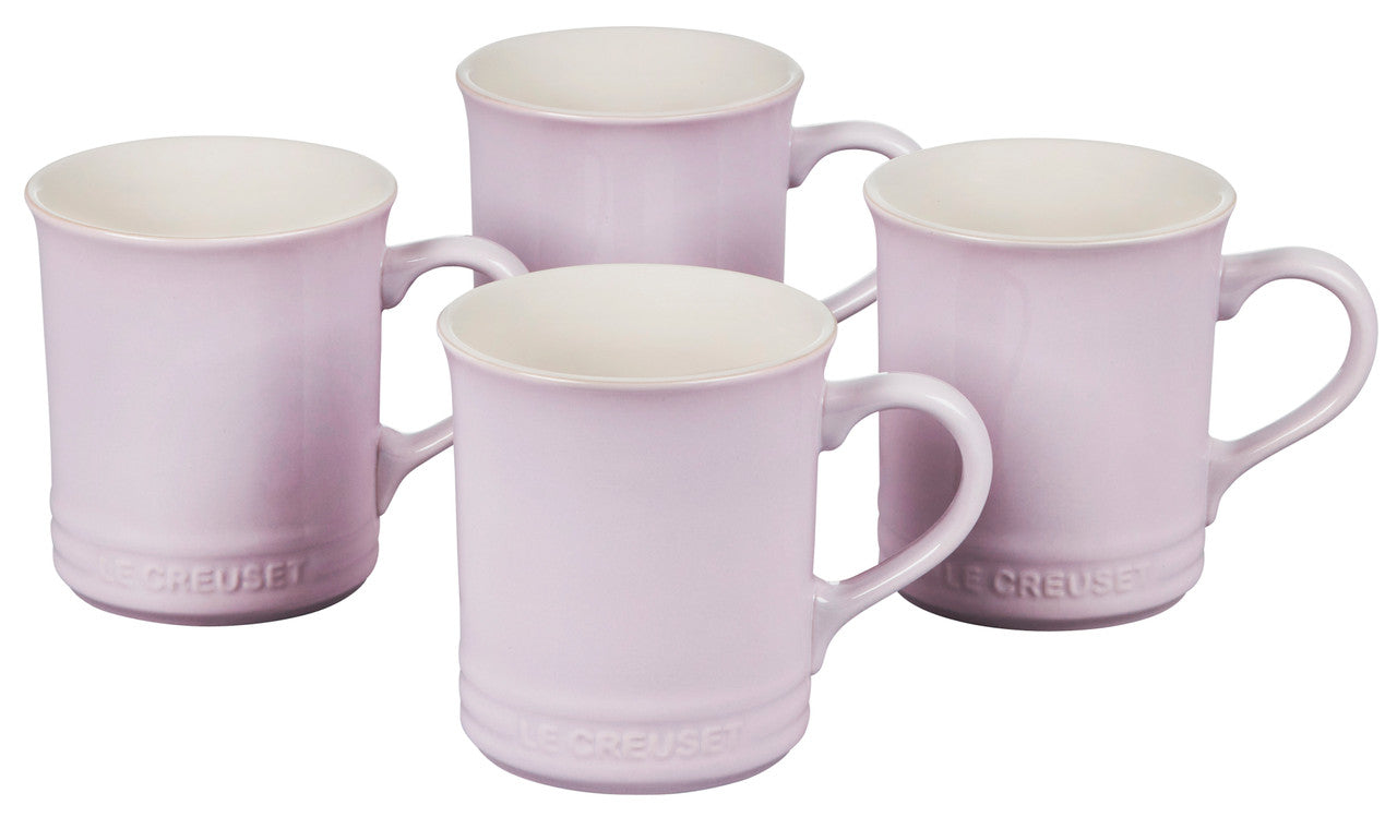 Le Creuset Stoneware Classic Set of (4) Coffee Mugs - Shallot