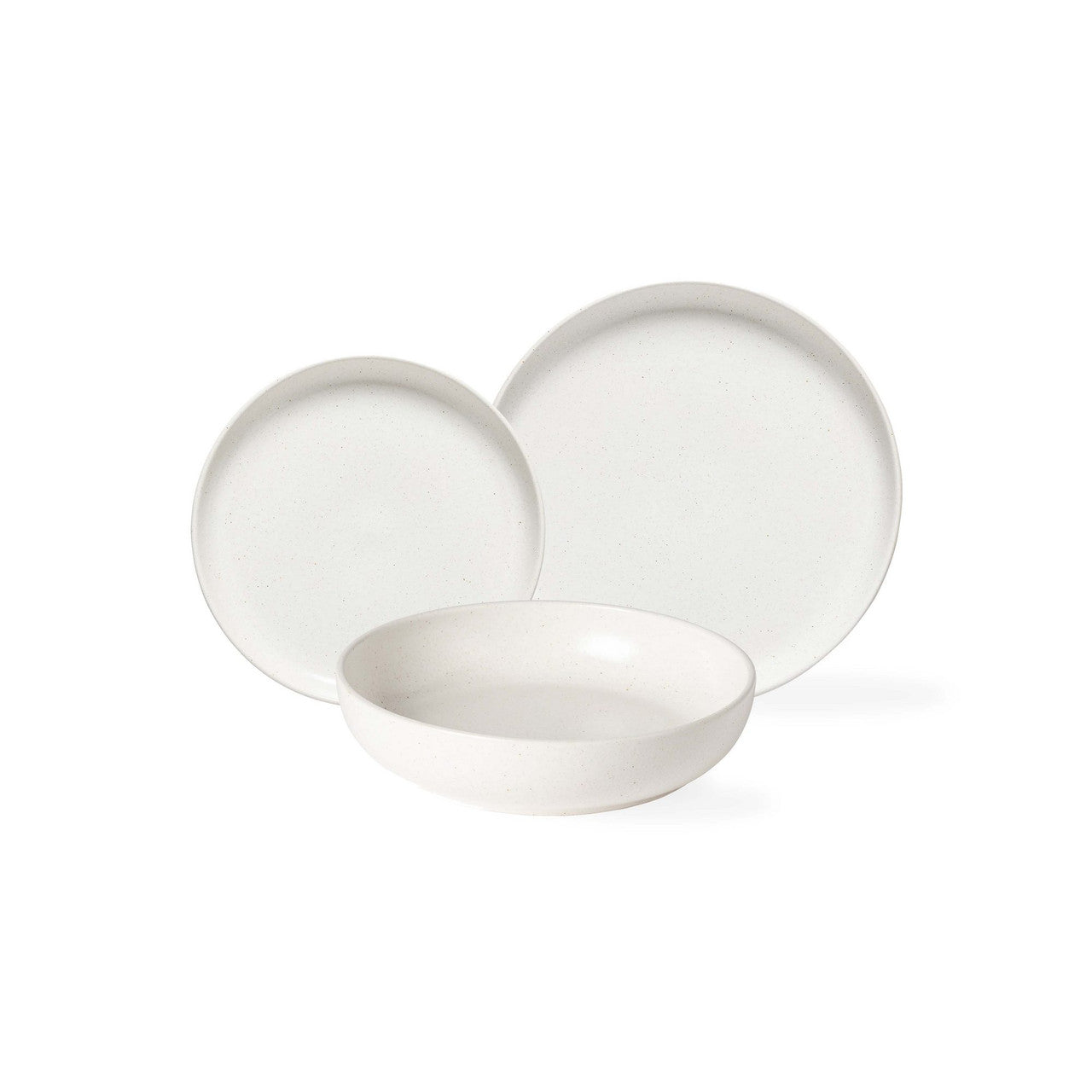 Casafina Pacifica 12 Piece Dinnerware Set with Pasta Bowl - Salt