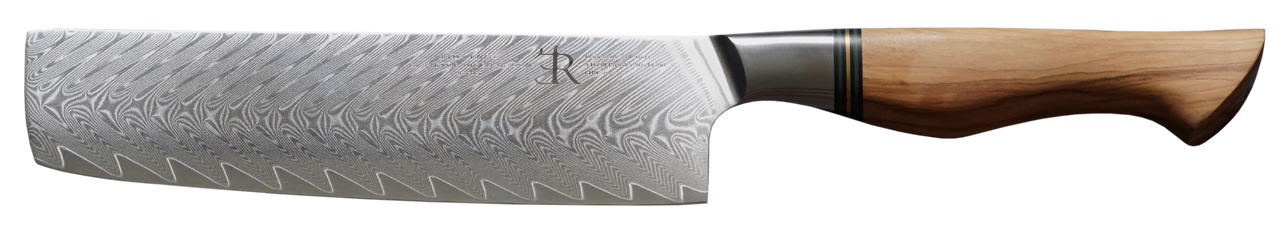 Ryda ST650 Damascus 7 inch Nakiri Knife