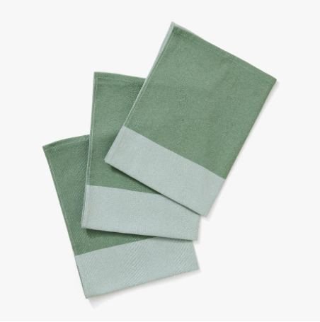 Hedley & Bennett Kitchen Towels - Set of 3 in Shiso Green