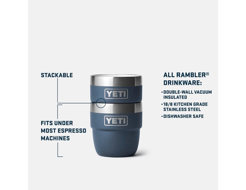 イエティ YETI Rambler 4oz Stackable Cups 4個 YETI 4 Ounce Stackable Cups - Set of 2 – The Cook's Warehouse
